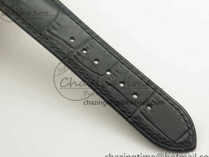 0413 FashionForward De Ville SS MK 1:1 Best Edition White Dial SS Markers On Leather Strap Miyota 9015 V 8077